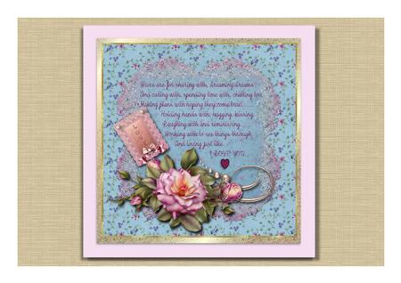 Vintage Lace Love Card Topper by Frances Dent