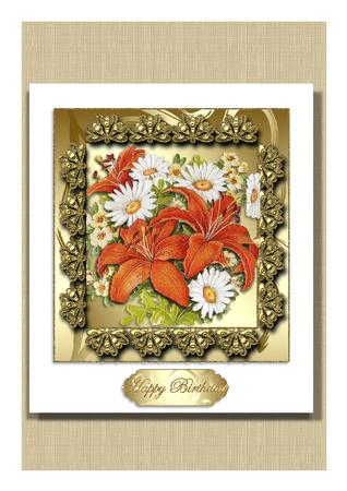 Fancy Embossed Floral Frame Topper/ Front 1 by Frances Dent
