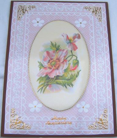 Pink Perfection A4 Card Front by Frances Dent