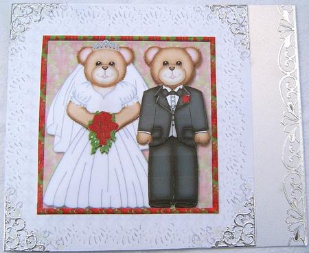 Wedding Teddies Decoupage by Frances Dent