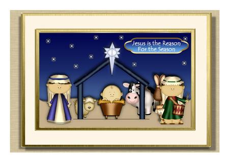 Little Town of Bethlehem Card Front with Step by Step by Frances Dent