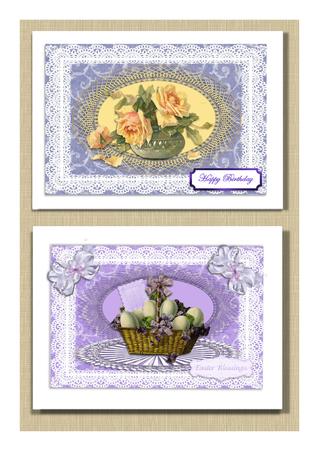 Lace Frames - Leafy Swirls 1 by Frances Dent