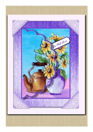 Sunflower Envelope Card by Frances Dent
