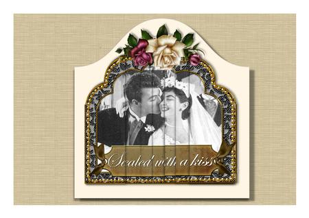 Sealed with a Kiss Ornate Scalloped Side Stacker by Frances Dent