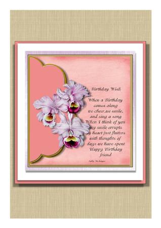 Birthday Poem Friend by Frances Dent
