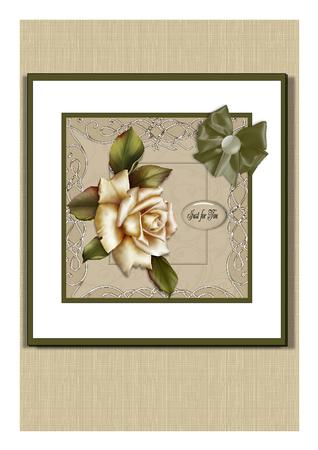 8x8 Framed Rose by Frances Dent