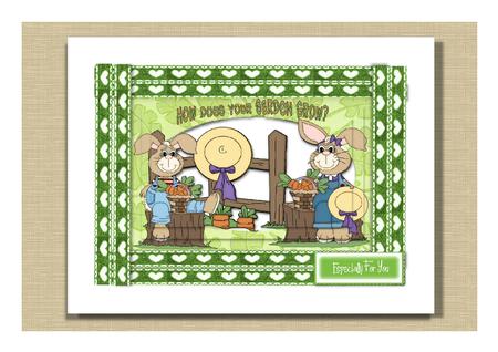 How Does Your Garden Grow, Gardening Bunnies, Pyramids by Frances Dent