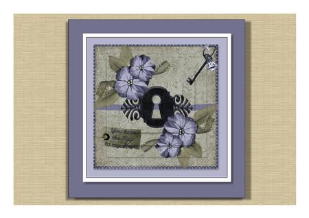You Have the Key to My Heart Pyramid Card by Frances Dent