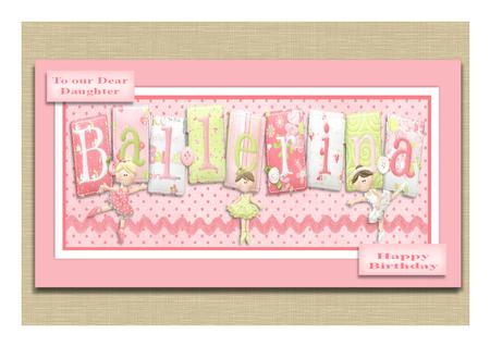 Ballerina Large Dl Card by Frances Dent