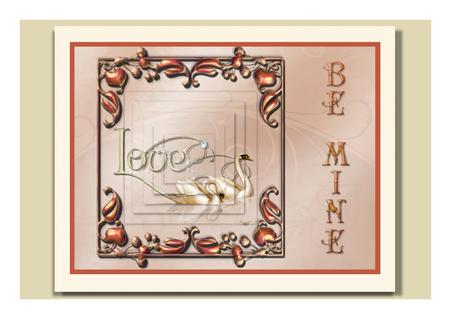 Love Swans in Metallic Frame by Frances Dent