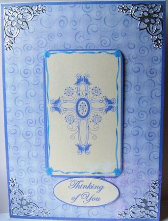 Sympathy Quick Card with Cross by Frances Dent