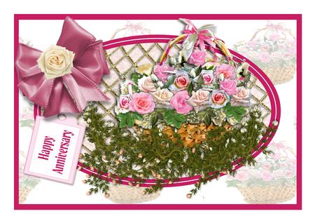 4 Blooming Floral Baskets by Frances Dent