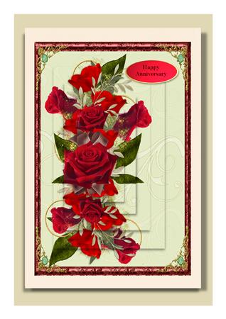 A Red Rose Pyramid , Gold Accents for All Occasions by Frances Dent