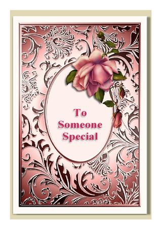 Rose Card Front by Frances Dent