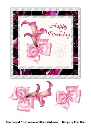 Hot Pink Cala Lily 'heart' & Metallic Eye Cu4cu Image by Frances Dent