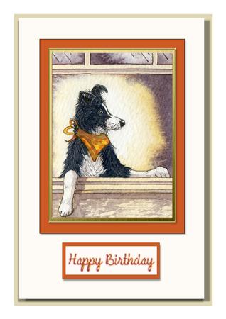 Border Collie Dog Dude by Frances Dent