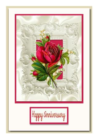 Single Red Rose in Frame, A4 Topper by Frances Dent