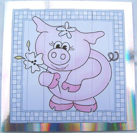 Princess Piggywig Quick Card with Side Stacker Topper by Frances Dent