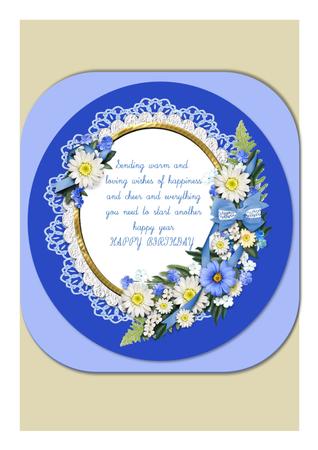 Warm and Cool Floral Cluster Frames by Frances Dent