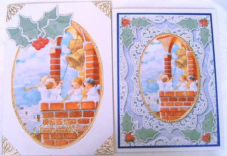 Angels Bell Pulling A4 Lace Picture Sheet by Frances Dent