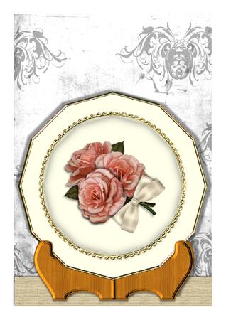 10 Sided Plates in Cream by Frances Dent
