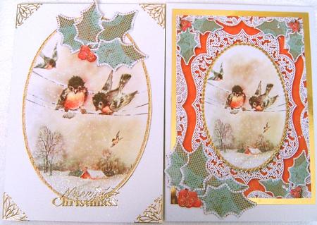 Watching Christmas A4 Lace Picture Sheet by Frances Dent