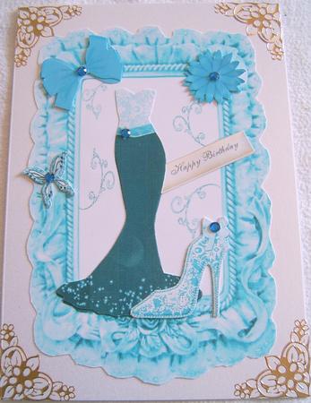 Elegant Ladies Dress in Blue by Frances Dent