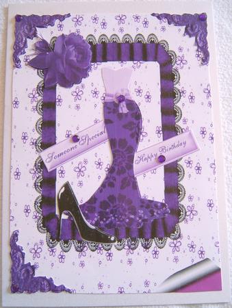 Elegant Ladies Dress in Purple by Frances Dent