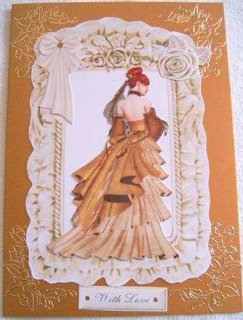 Gorgeous Lady in Gown in Frill Frame by Frances Dent