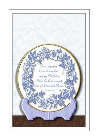 Plate Stands in Baby Blue & Pink by Frances Dent