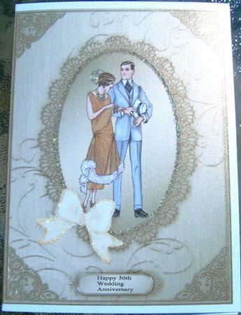 A5 Metallic Lace and Bow Card Fronts Kit by Frances Dent