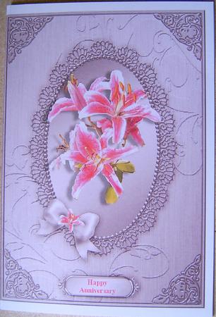 A4 Metallic Lace and Bow Card Fronts Kit by Frances Dent