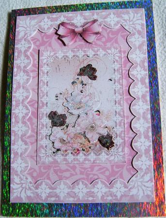 Fantasy 'n Lace A4 Card Front by Frances Dent