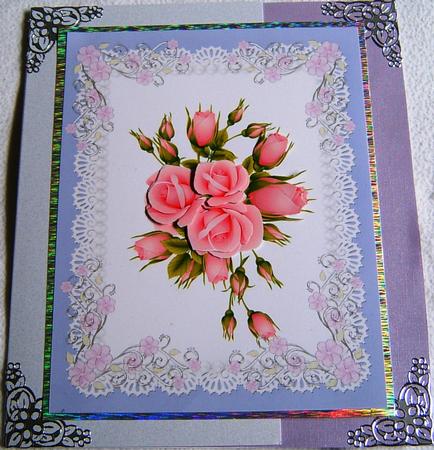 'organza and Pearl Flower Corner' Digital Embellishments by Frances Dent