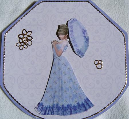Isn't She Wonderful - Octagonal Shaped Wobble Card by Frances Dent