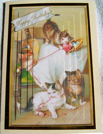 Cute Kittens Playing with a Ball of Wool by Frances Dent