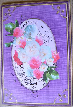 A5 'gold Metallic Frame' Card Fronts Kit by Frances Dent