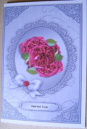 A5 Metallic Lace and Bow Card Fronts Kit by Frances Dent