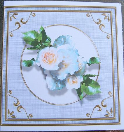 Square 'gold Metallic Frame' Card Fronts Kit by Frances Dent