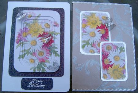 Crazy Daisies A6 Round Corner Tunnel Toppers by Frances Dent
