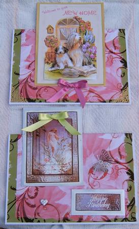 Christmas Poinsettia Greetings Swirl Backing Paper by Frances Dent