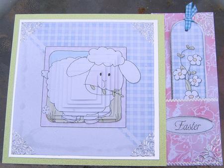 Little Lamb Quick Card with Pyramage by Frances Dent