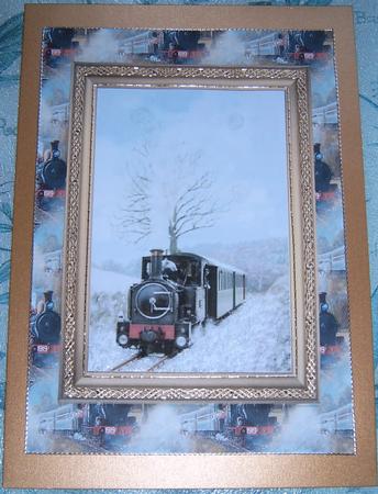 A4 Snow Train by Frances Dent