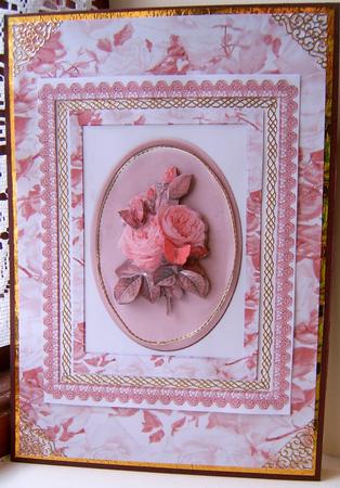 A4 Dusky Pink Flowers by Frances Dent