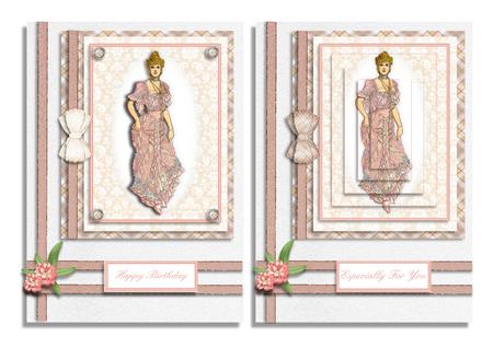 Vintage Beauty & Lace 6 Page Kit by Frances Dent
