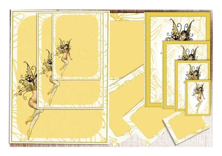 Stunning Yellow Fairy Stationary Set by Frances Dent