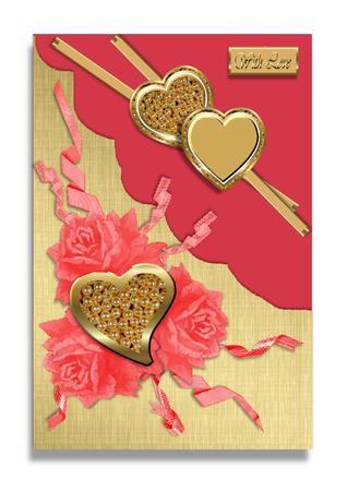 Pearl & Gold Hearts by Frances Dent