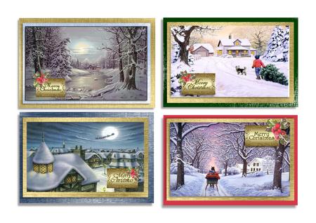 Gold Swirly Frame Christmas Captions 1 by Frances Dent