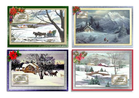 Gold Swirly Frame Christmas Captions 2 (silver) by Frances Dent