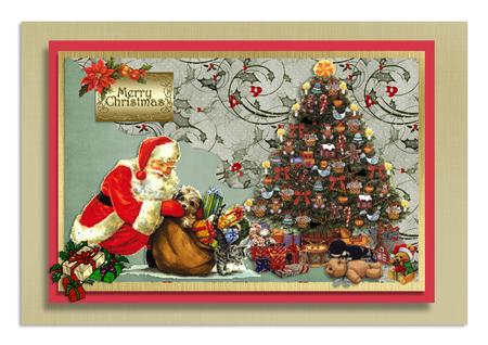 Baubles, Bells, Holly and Stars Background Paper Pack by Frances Dent